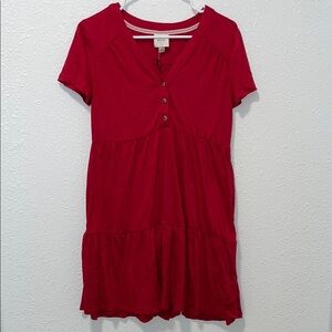 Knox Rose Red Buttoned Midi Sundress